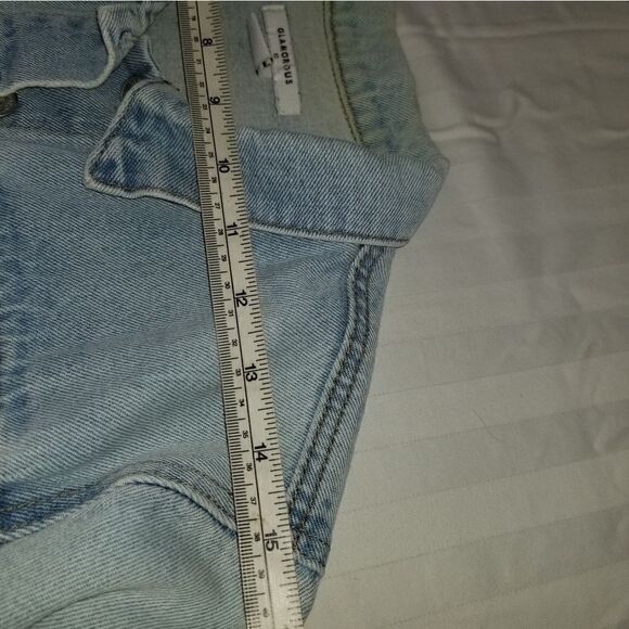 Glamorous denim jacket xs with flower design on back - Picture 5 of 16